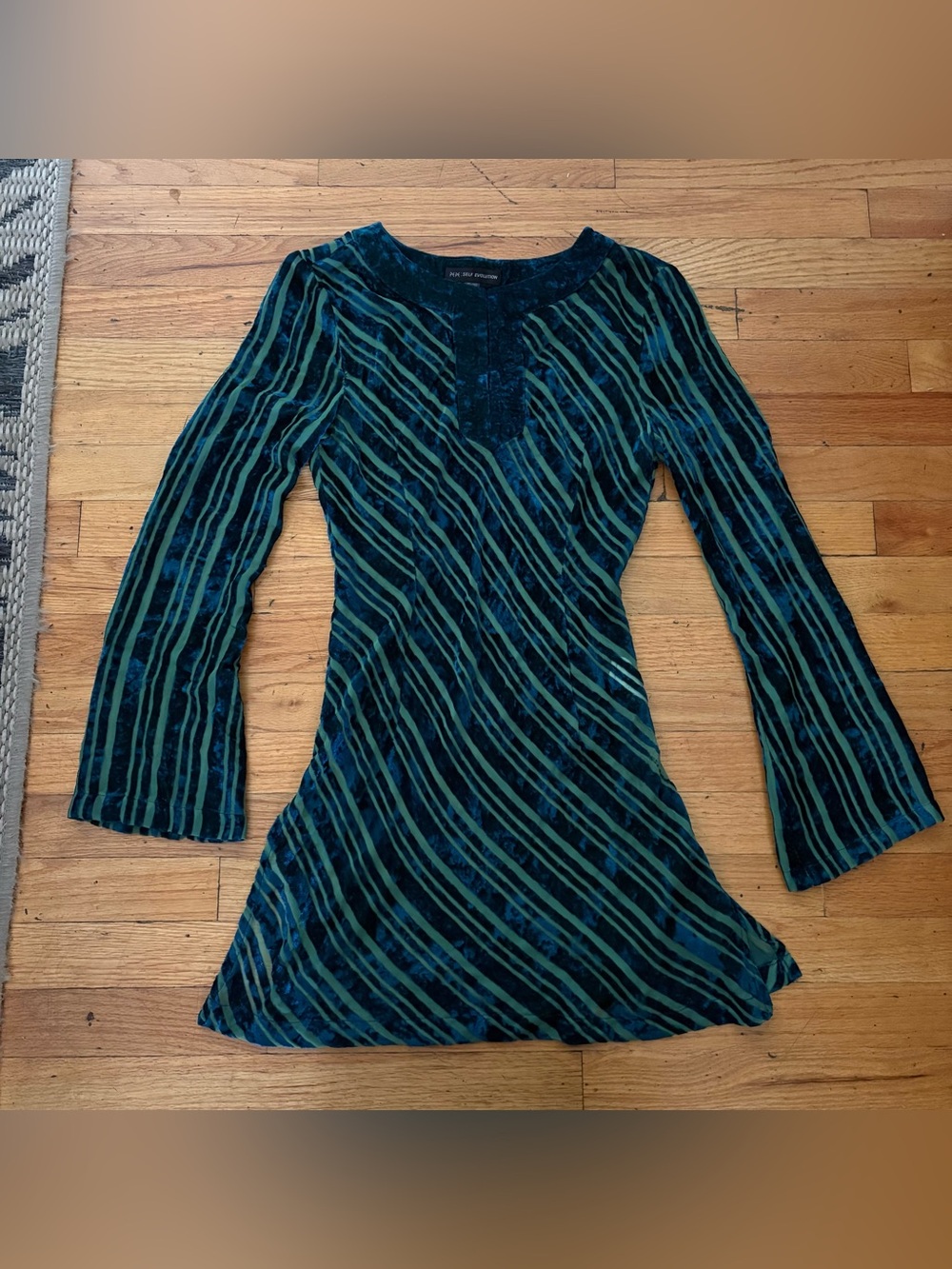 Vintage Sheer Velvet Tunic Size XS